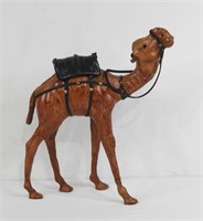 Leather Camel Figure 13"h