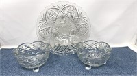 Footed Vintage Glass Dishes