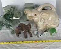 Vintage Ceramic Elephant Watering Picher