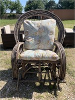 Antique Hand Made Twig Willow Chair