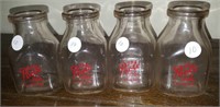 1/2 pint Poole and Sons Dairy bottles (4)