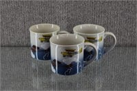 3 Otagiri Japan Airplane Ceramic Mugs