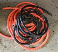 Orange and black air hose