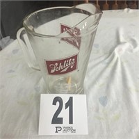 Schitz Beer Glass Pitcher 8 1/2" Tall