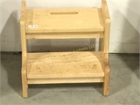 Small wooden stepstool with handle