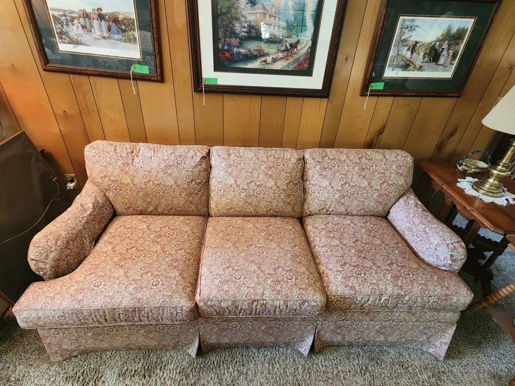 Ethan Allen Floral Pattern Sofa