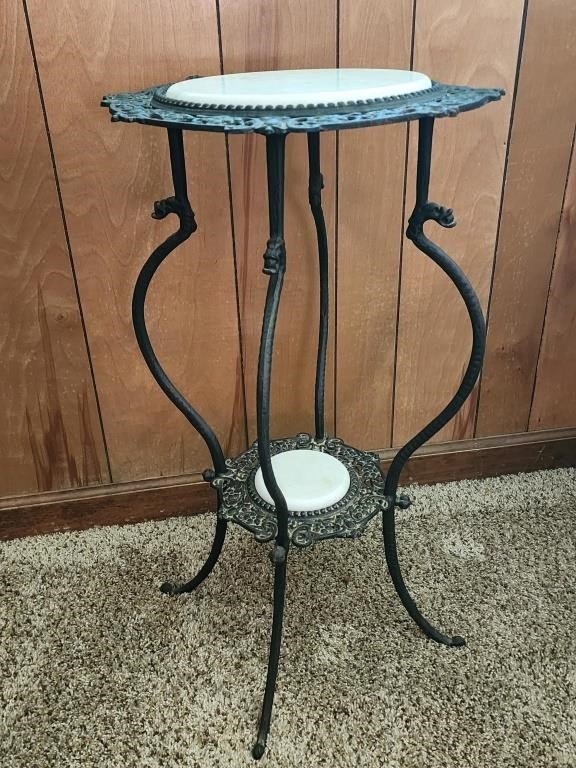 Vintage Victorian Wrought Iron Plant Stand