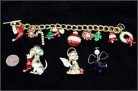 Vintage Christmas: Poodle, Angels, Charm Bracelet