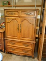 Hickory Mfg Co Oak Wood Armoire Wardrobe Cabinet