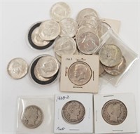 24 Barber &  Kennedy Silver Half Dollars