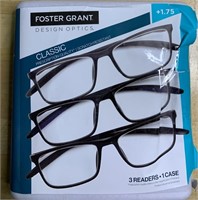 Foster Grant designs optics +1.75 3-Readers - 1 Ca