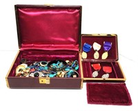 Dresser Top Jewelry Box with Costume Jewelry