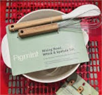 Figmint mixing bowl whisk and spatula set