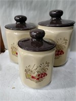 vintage canister sets plastic lids