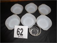 7 PIECES OF FIRE KING DISHWARE