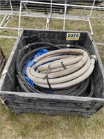 Plastic Pallet of Electric Wire & 1 1/2" Hose
