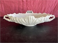 Pink Milk Glass Gondola Console/Fruit Bowl