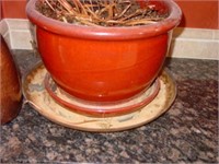 Red Pottery Planter