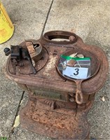 Vintage Cast Iron Stove With  Misc.(Outside)