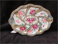 ANTIQUE HANDPAINTED NIPPON DRESSER TRAY 11"T X 8"W