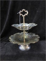 ORNATE SILVERPLATE SERVER 13.5"