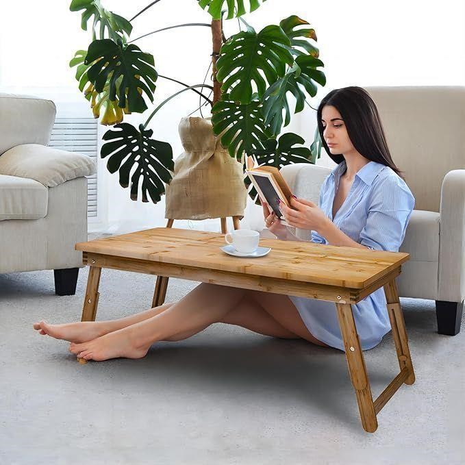 Bamboo Coffee Table, Foldable, Natural