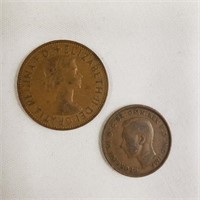 1944 BRITISH PENNIES