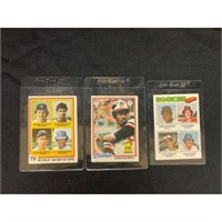 (3) 1970's Baseball Crease Free Rookies