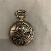 Details Steam Train Pocket Watch