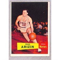 1957 Topps Basketball Paul Arizin Rc Crease Free