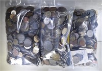 OVER 20 POUNDS OF FOREIGN COINS--UNSEARCHED