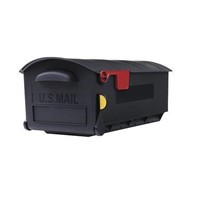 Patriot Black Large Plastic Post Mount Mailbox