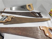 Lot of 4 Vintage Saws