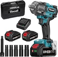 Uaoaii 1000Nm(738ft-lbs) Cordless Impact Wrench Hi