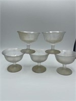 Set of 5 Stretch Glass Dessert Cups