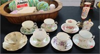 Antique china tea cups and saucers