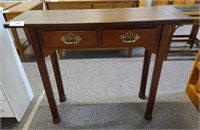 Two drawer sofa table, 36" wide by 35" tall