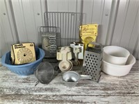 Mixing Bowls, Strainers, Measuring Spoons and