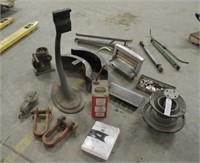 Assorted Parts, Fenders, Vintage Gas Can, Pulley,