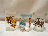 Welch's 1988 & 1990 Jelly Jar Glasses & 1990