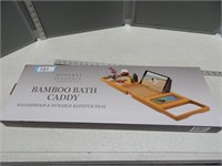 Bamboo bath caddy; never used per seller
