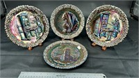 Set of 4 Carnival Craftsman Plates