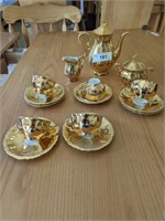 Vintage Gold Lustre Porcelain Coffee Set