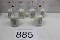 Group of 6 Precious Moments Porcelain Bells