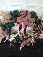 Large floral Christmas wreath