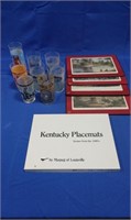 Kentucky Derby Glasses and Kentucky Placemats