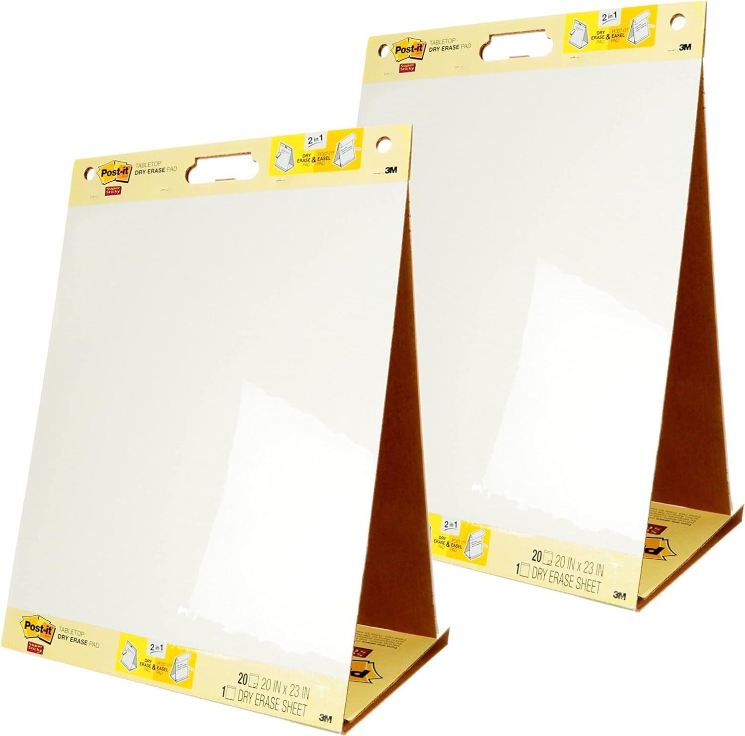Post-it Tabletop Easel Pad w/Dry Erase  20x23