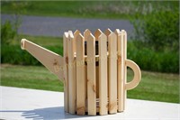 SMALL WOODEN PITCHER PLANTER