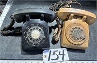 2 Vintage Rotary Dial Phones