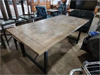 Barn style dining room table with bench, no